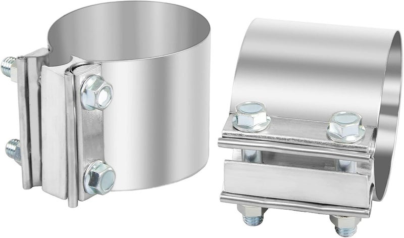 DOCAS 2pcs 5 Inch 5" 5.0 Butt Joint Exhaust Band Clamp Sleeve Stainless Steel 304 - Image 3